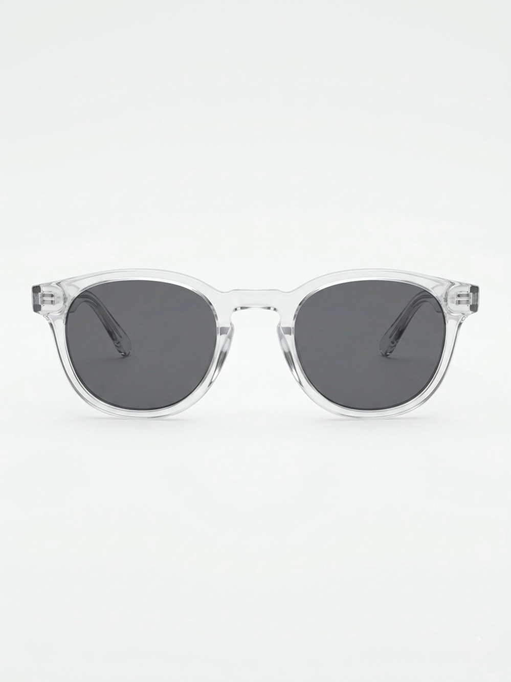 Clear Frame Sunglasses with Dark Gray Lenses -Unisex